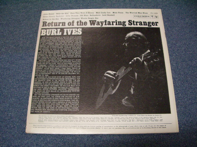 画像: BURL IVES - RETURN OF THE WAYFAIRING STRANGER /  US ORIGINAL MONO  LP