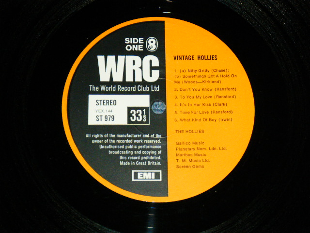 画像: THE HOLLIES - THE VINTAGE (Stereo Reissue of "IN THE HOLLIES" STYLE") / 1967 UK STEREO  LP 