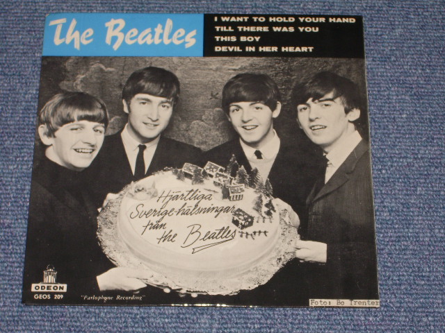 画像1: THE BEATLES -  I WANT TO HOLD YOUR HAND  ( 4 Tracks EP : Ex+++/MINT- ) / 1964? SWEDEN ORIGINAL Used 7" EP With PICTURE SLEEVE 