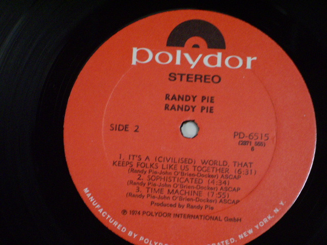 画像: RANDY PIE - RANDY PIE  / 1974 US ORIGINAL LP 
