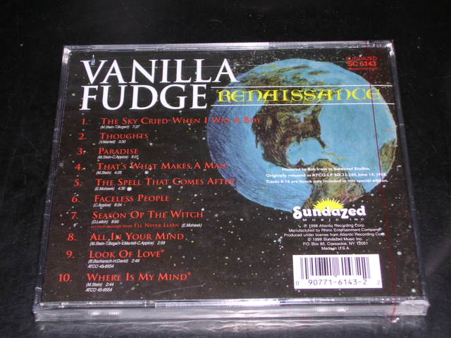 画像: VANILLA FUDGE - RENAISSANCE  / 1998 US SEALED CD 