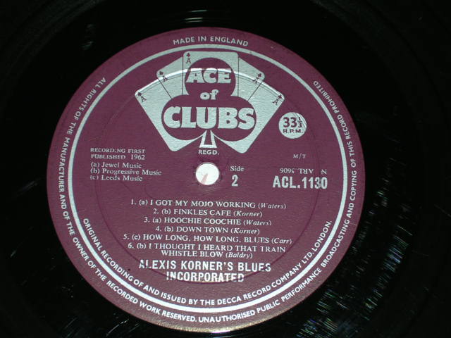 画像: ALEXIS KORNERS BLUES INCORPORATED   - R&B FROM THE MARQUEE / 1962  UK ORIGINAL MONO LP  Ex- 