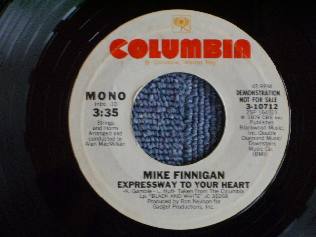 画像: MIKE FINNIGAN - EXPRESSWAY TO YOUR HEART  / 1978 US ORIGINAL PROMO ONLY SAME FLIP  7"SINGLE