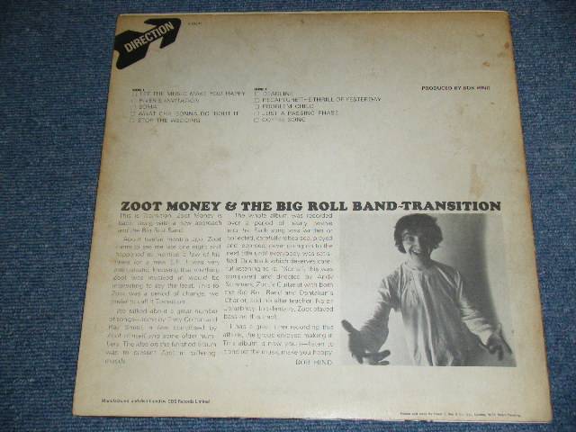 画像: ZOOT MONEY  -  TRANSITION ( Ex++/Ex+++ )   / 1968  UK ORIGINAL LP  