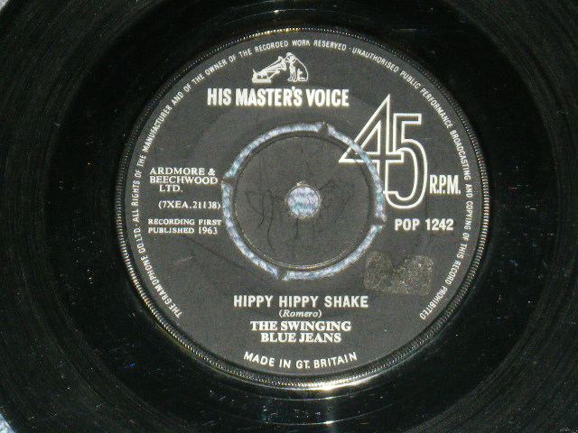 画像1: THE SWINGING BLUE JEANS - HIPPY HIPPY SHAKE (Ex+/Ex+ ) / 1963 UK ORIGINAL 7"SINGLE