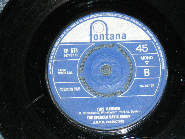 画像: SPENCER DAVIS GROUP - STRONG LOVE / 1965  UK ORIGINAL 7"Single With COMPANY SLEEVE 