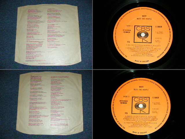 画像: MOTT THE HOOPLE  - MOTT ( NON TITLE STICKER on COVER : Exs++/MINT- ) / 1973 UK ORIGINAL Die-Cut Gatefold Coverl Used LP
