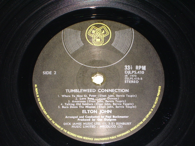 画像: ELTON JOHN - TUMBLEWEED CONNECTION  / 1970 UK ORIGINAL GATEFOLD With STAPLED BOOKLET  LP 