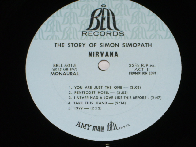 画像: NIRVANA - THE STORY OF SIMON SIMOPATH  (PROMO-MONO)1968 US ORIGINAL LP