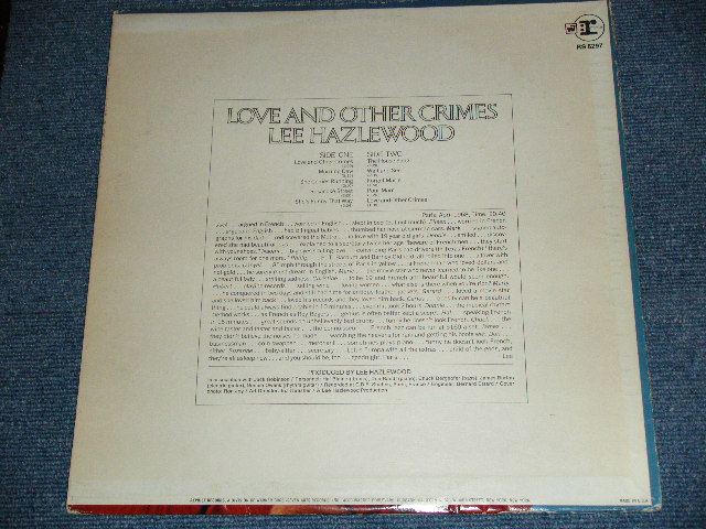 画像: LEE HAZELWOOD - LOVE and OTHER CRIMES （１st Press　 ORANGE AND BROWNI\ Label ) / 1968 US ORIGINAL  LP 