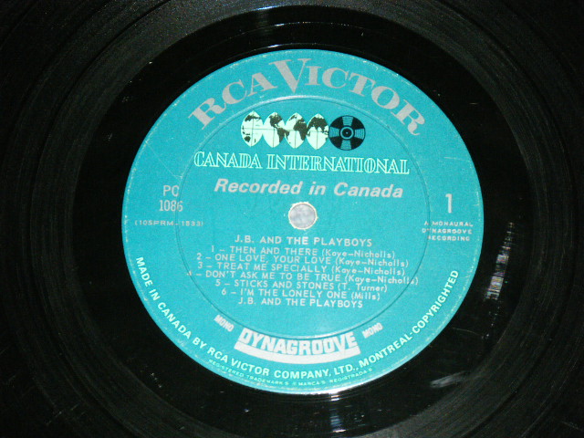 画像: J.B.and the PLAYBOYS ( of 60's CANADIAN ROCK GROUP ) -  J.B.and the PLAYBOYS / 1965??? CANADA  ORIGINAL MONO LP