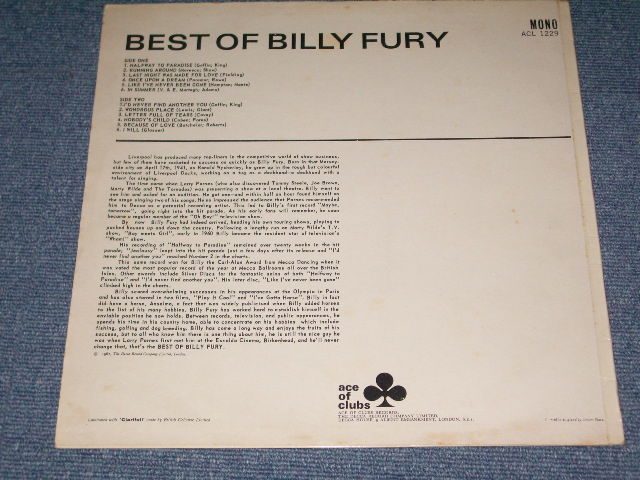 画像: BILLY FURY - BEST OF / 1967 UK ORIGINAL Mono LP 