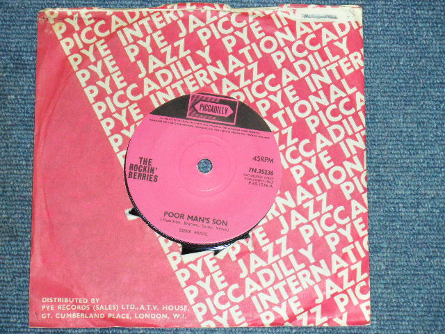 画像1: ROCKIN' BERRYS - POOR MAN'S SON ( Ex++/Ex++ : With COMPANY SLEEVE ) / 1965  UK ORIGINAL 7"SINGLE