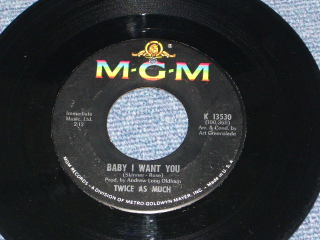画像: TWICE AS MUCH - SITTIN' ON A FENCE  / 1966 US ORIGINAL 7"45 Single