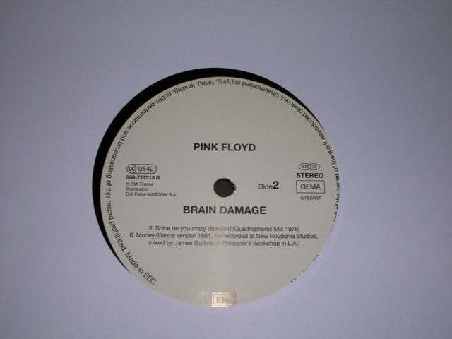 画像: PINK FLOYD - BRAIN DAMAGE / 2009 FRANCE Original BRAND NEW LP 