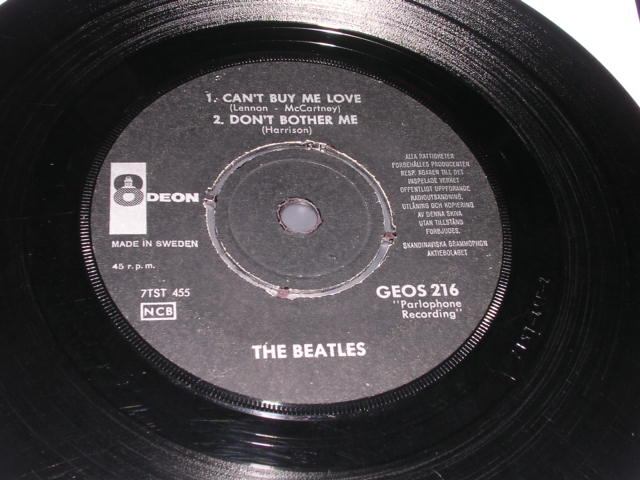 画像: THE BEATLES - CAN'T BUY ME LOVE  ( 4 Tracks EP : Ex++/Ex++ ) / 1960's  SWEDEN ORIGINAL Used 7" EP With PICTURE SLEEVE 