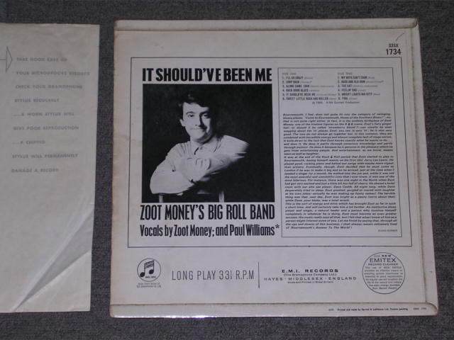 画像: ZOOT MONEY'S BIG ROLL BAND  - IT'S SHOULD'VE BEEN ME  / 1965  UK ORIGINAL MONO LP  Ex++/Ex+++ 