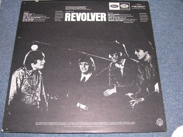 画像: BEATLES - REVOLVER (Ex++/Ex+++ Looks:MINT-)  /1966 US AMERICA ORIGINAL 1st Press "BLACK With RAINBOWRing/COLOR Band Label" MONO Used LP beautiful