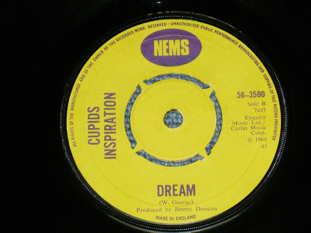 画像: CUPIDS INSPIRATION - YESTERDAY HAS GONE / 1968 UK ORIGINAL 7"Single