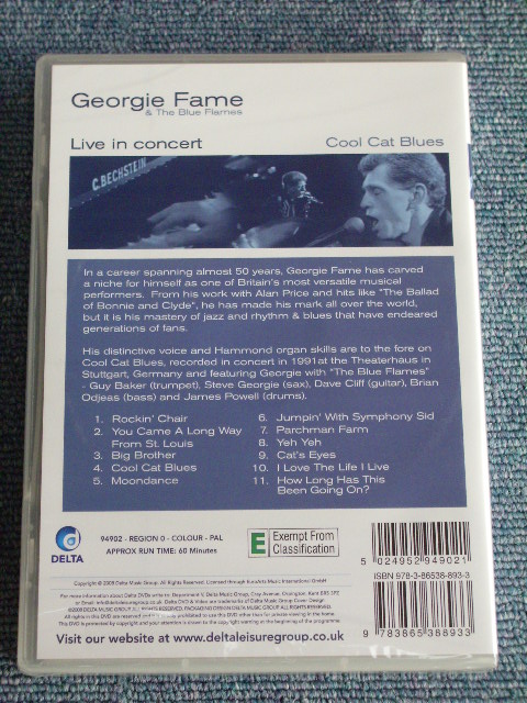 画像: GEORGIE FAME - LIVE IN CONCERT  / 2008 EUROPE Brand New Sealed DVD PAL SYSTEM  