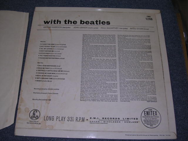 画像: THE BEATLES - WITH THE BEATLES ( MATRIX NUMBER  5N & 5N : "GOTTA HOLD" Regular Credit on BACK COVER  ) / UK YELLOW PARLOPHONE ORIGINAL MONO LP
