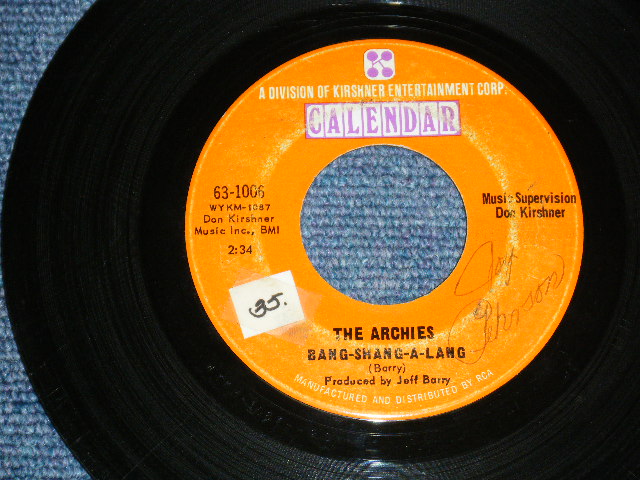 画像: THE ARCHIES - BANG-SHANG-A-LANG / 1968 US ORIGINAL 7" Single With PICTURE SLEEVE  