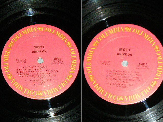 画像: MOTT  - DRIVE ON  /  1975 US ORIGINAL With PROMO Sheet Used LP 