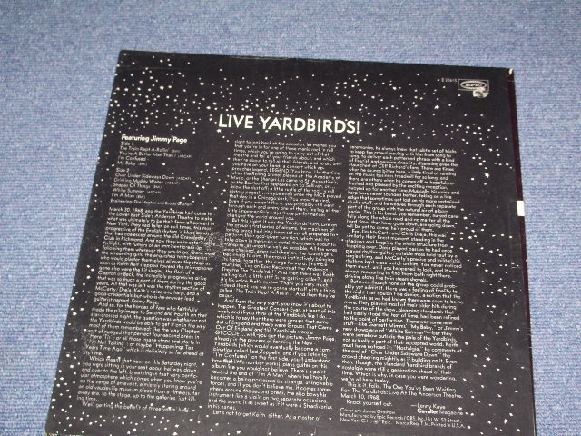 画像: THE YARDBIRDS - LIVE! YARDBIRDS FEATURING JIMMY PAGE  / 1971 US  ORIGINAL LP