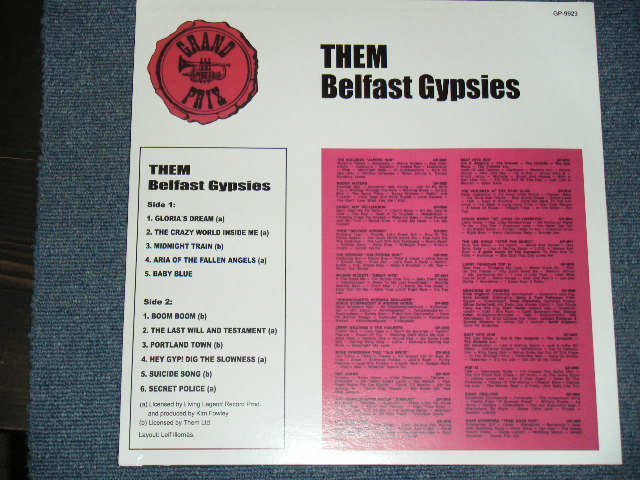 画像: THEM - BELFAST GYPSIES / REISSUE 180 glam Heavy Weight Brand New Dead Stock LP 