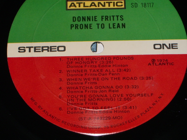 画像: DONNIE FRITTS - PRONE TO LEAN  / 1974 US ORIGINAL LP 