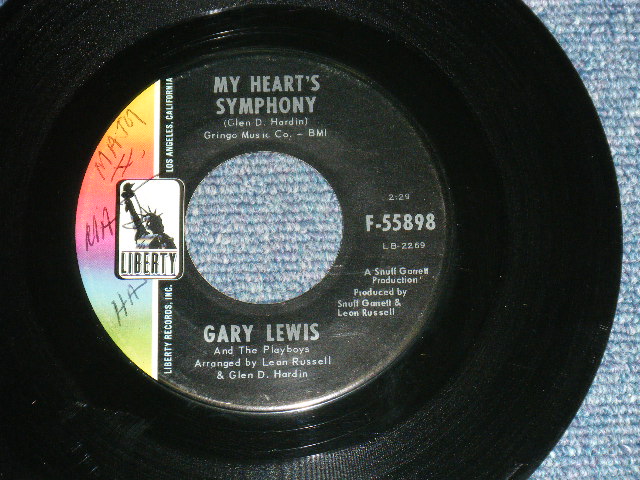 画像: GARY LEWIS & THE PLAYBOYS - MY HEART'S SYMPHONY /1966  US ORIGINAL 7"SINGLE + PICTURE SLEEVE 