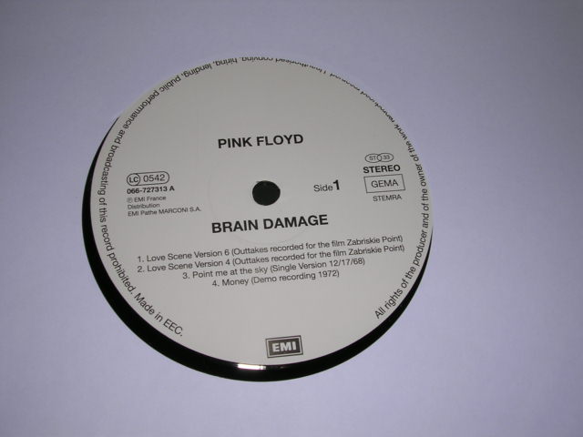 画像: PINK FLOYD - BRAIN DAMAGE / 2009 FRANCE Original BRAND NEW LP 