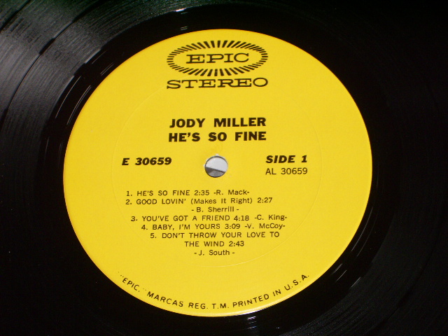 画像: JODY MILLER - HE'S SO FINE /1971  US ORIGINAL LP 