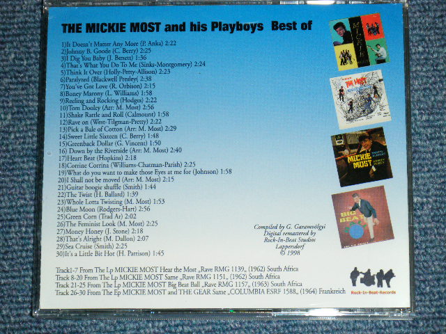 画像: MICKIE MOST AND HIS PLAYBOYS 8 Featuring JIMMY PAGE ) - BEST OF : HEAR THE MOST  / 1998 GERMAN ORIGINAL Brand New CD Press CD Found Dead Stock 