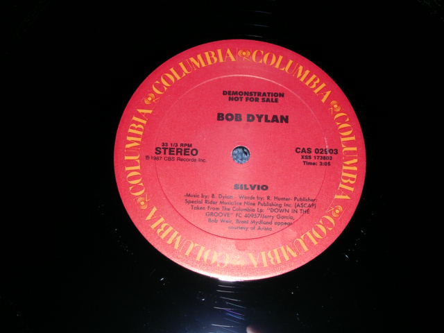 画像: BOB DYLAN - SILVO / 1987 US PROMO ONLY 12" Single