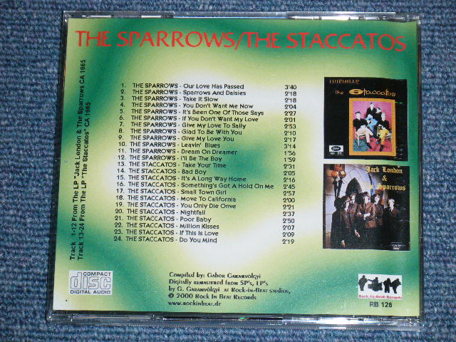 画像: JACK LONDON & THE SPARROWS + THE STACCATOS - TWO GREAT CANADIAN BEAT LP ON 1 CD : THE SPARROWS + THE STACCATOS  /  GERMAN Brand New CD-R  Special Order Only Our Store