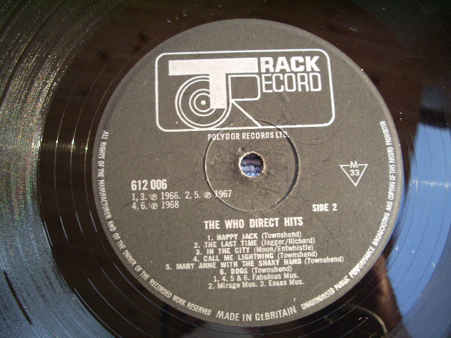 画像: THE WHO  -  DIRECT HITS  / 1968 ORIGINAL MONO LP 