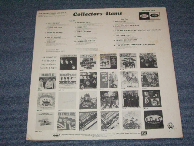 画像: THE BEATLES - THE BEATLES COLLECTOR'S ITEMS / 1979 US Promo Only LP