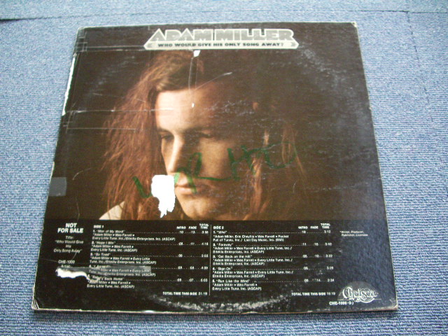 画像1: ADAM MILLER - WHO WOULD GIVE HIS ONLY SONG  / 1972 US ORIGINAL PROMO LP 