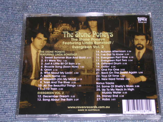 画像: THE STONE PONEYS ( LINDA RONSTADT ) - THE STONE PONYS FEATURING LINDA RONSTADT + EVERGREEN VOL.2 ( 2 in 1 + Bonus ) / 2008 AUSTRALIA  SEALED  CD