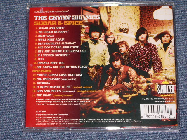 画像: THE CRYAN' SHAMES - SUGAR & SPICE  / 2002 US SEALED CD
