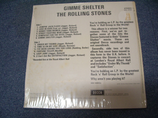 画像: ROLLING STONES - GIMME SHELTER / 1971 UK ORIGINAL LP With SHRINK WRAP 