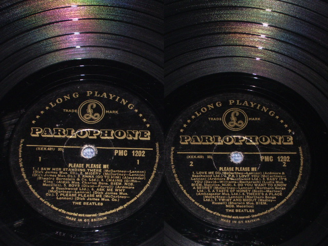 画像: THE BEATLES - PLEASE PLEASE ME ( GOLD & BLACK Label : 1st Press "DICK JAMES MUS.CO." Credit Label : MATRIX Number 1N & 1N : 'THIN' PMC Logo on Back Cover  )   / UK  GOLD PARLOPHONE ORIGINAL MONO LP
