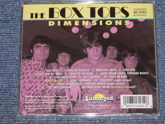 画像: THE BOX TOPS S - DIMENSIONS  / 2000 US SEALED CD OUT-OF-PRINT