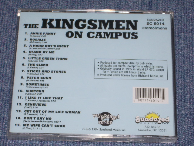 画像: KINGSMEN - ON CAMPUS    / 1994  US SEALED NEW CD  OUT-OF-PRINT