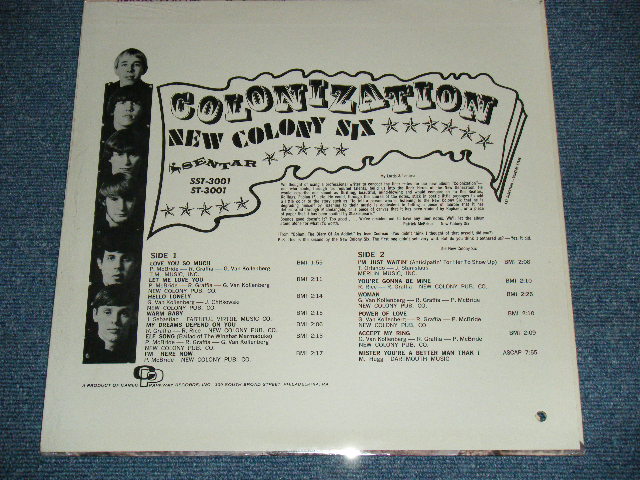 画像: NEW COLONY SIX - COLONIZATION  / 1967　US ORIGINAL Brand New Sealed MONO LP 