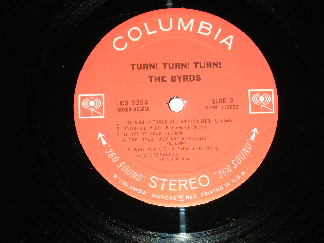 画像: BYRDS, THE - TURN! TURN! TURN! / 1965 US ORIGINAL '360 Sound Stereo' Used LP 