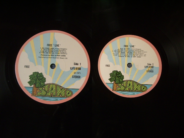 画像: FREE - FREE LIVE! (Ex+/Ex+++) /1971 UK ENGLAND ORIGINAL "PINK RIM Label" Used LP  