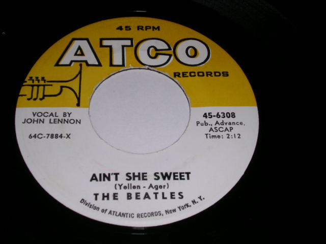 画像: THE BEATLES - AIN'T SHE SWEET   / 1964 US  ORIGINAL BEAUTIFUL CONDITION 7"Single