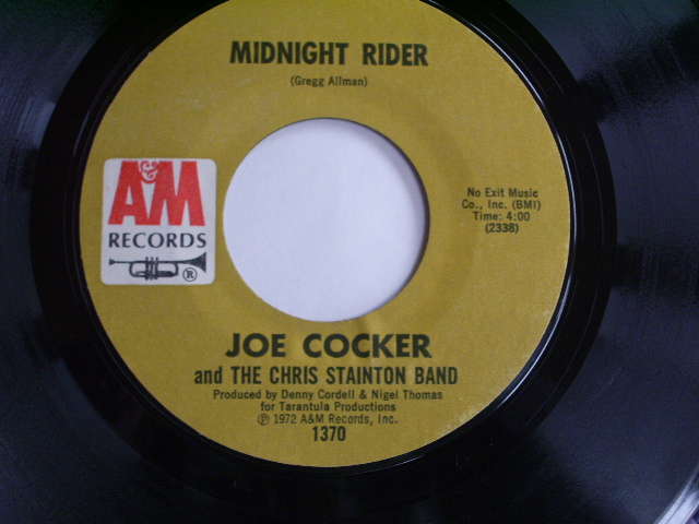 画像: JOE COCKER - MIDNIGHT RIDER / 1972 US ORIGINAL 7"SINGLE + PICTURE SLEEVE 